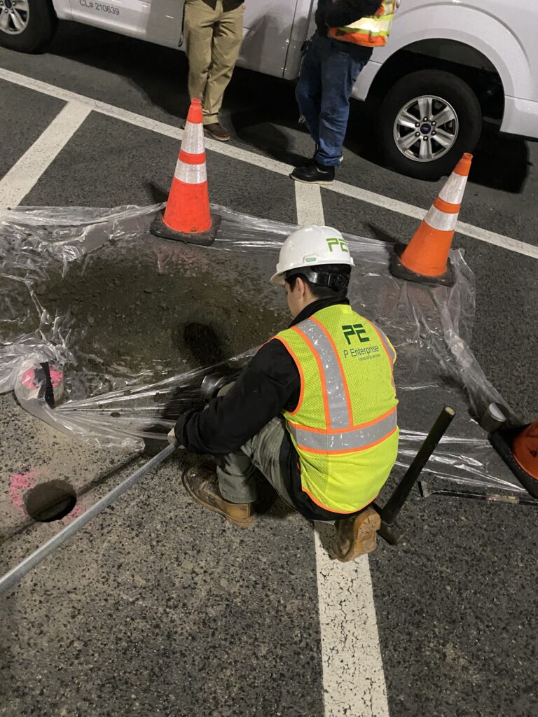 Soil sampling at an international airport for renovations